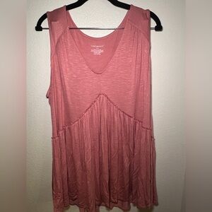 Lane Bryant Pink Flowy Tank Top Size 14/16